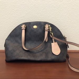 COACH brown and tan dome purse